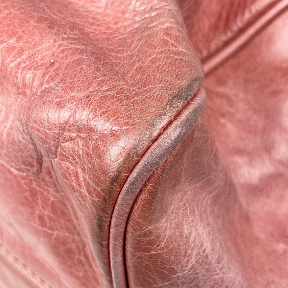 Miu Miu Logo Handbag Ribbon Leather Pink - Picture 2 of 7